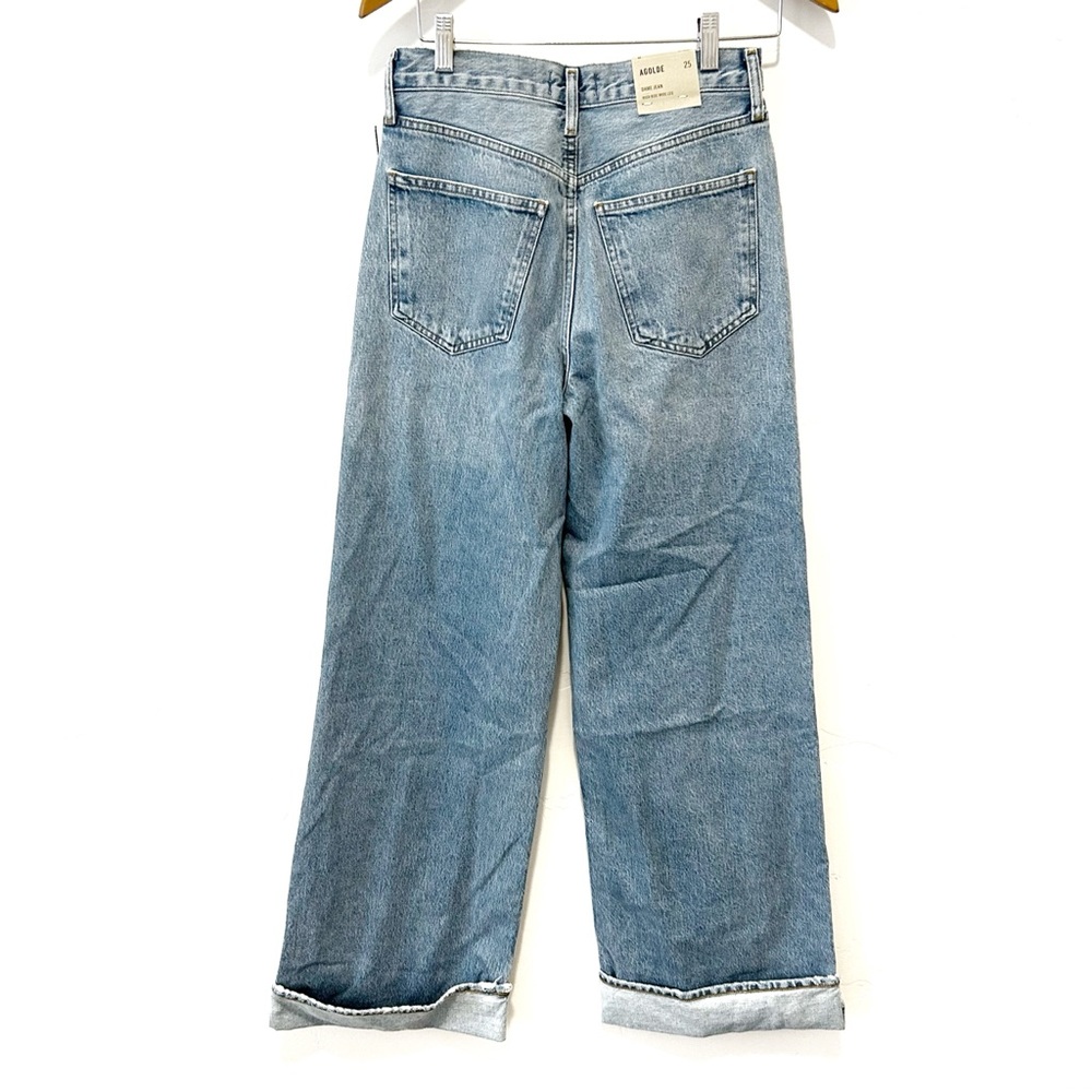 NEW Agolde Dame High Rise Wide Leg Jean Showdown Size 25 - Picture 6 of 11